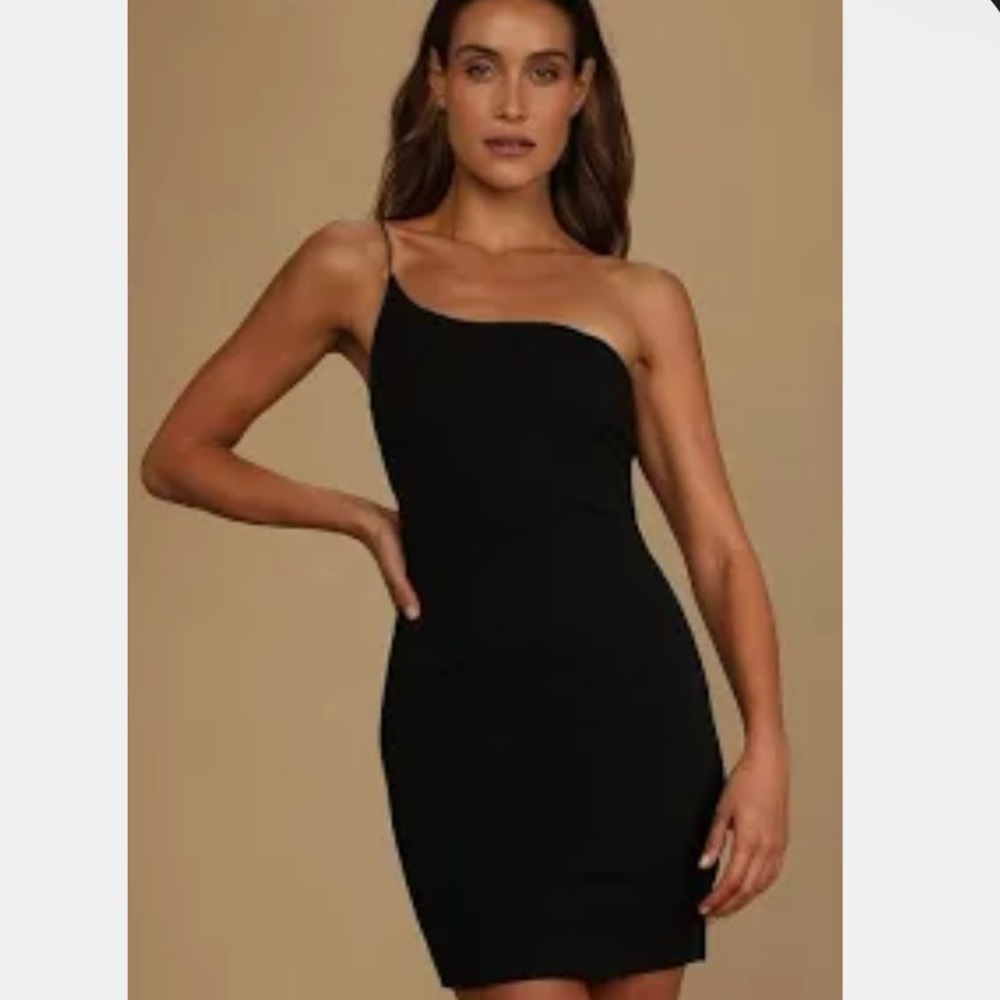 Black One Shoulder Lulus Dress